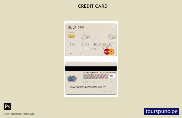lista para imprimir plantilla de mastercard del Banco del Golfo de Argelia